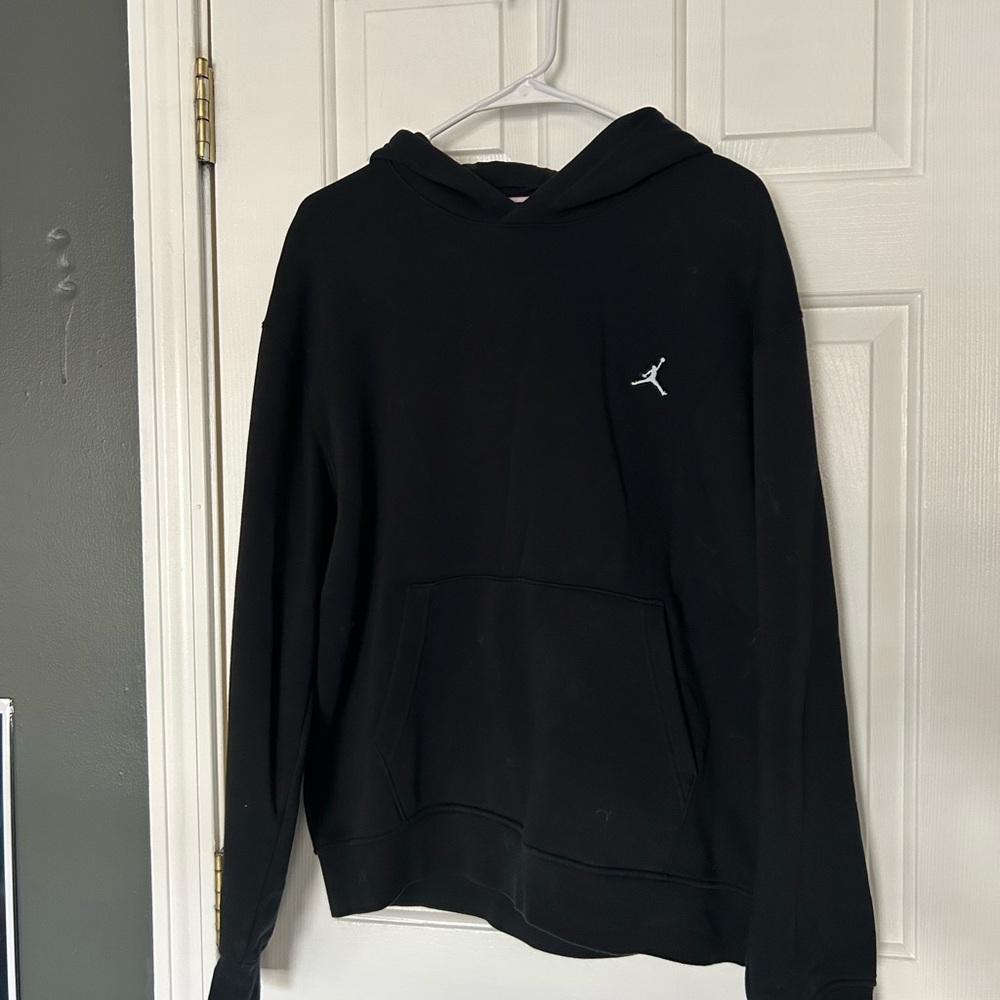 Jordan Black Hoodie with White Logo